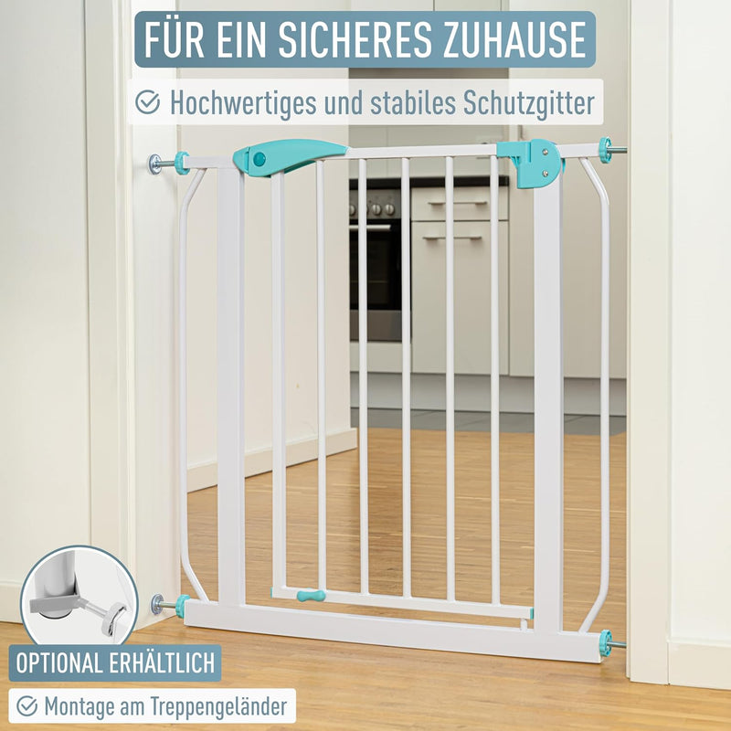 ib style Türschutzgitter Berrin 67-175, Treppengitter für Babys, Treppenschutzgitter ohne Bohren, Tü