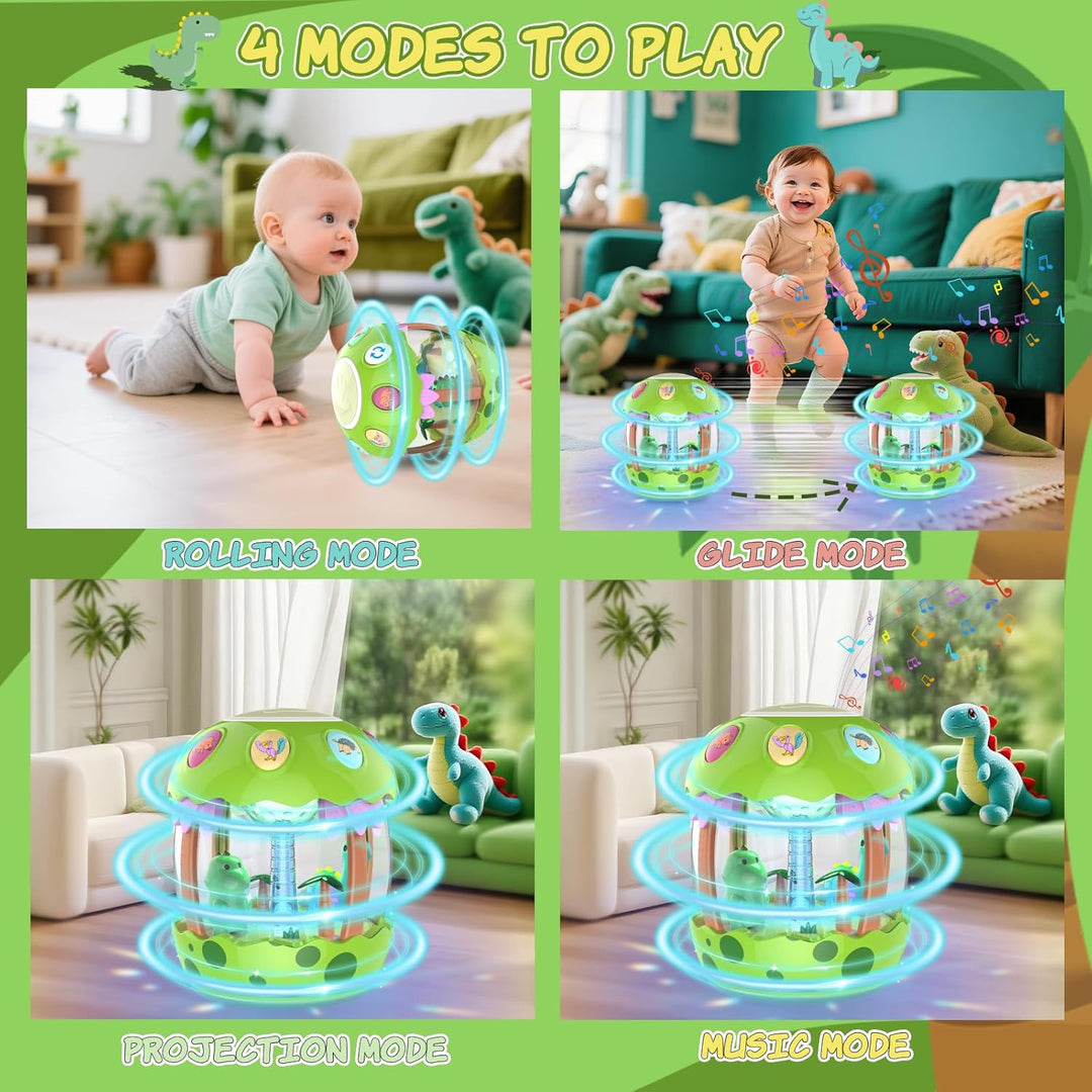 m zimoon Baby Spielzeug ab 6 Monate, Dinosaurier Drehender Projektor Kinderspielzeug mit Licht, Lust