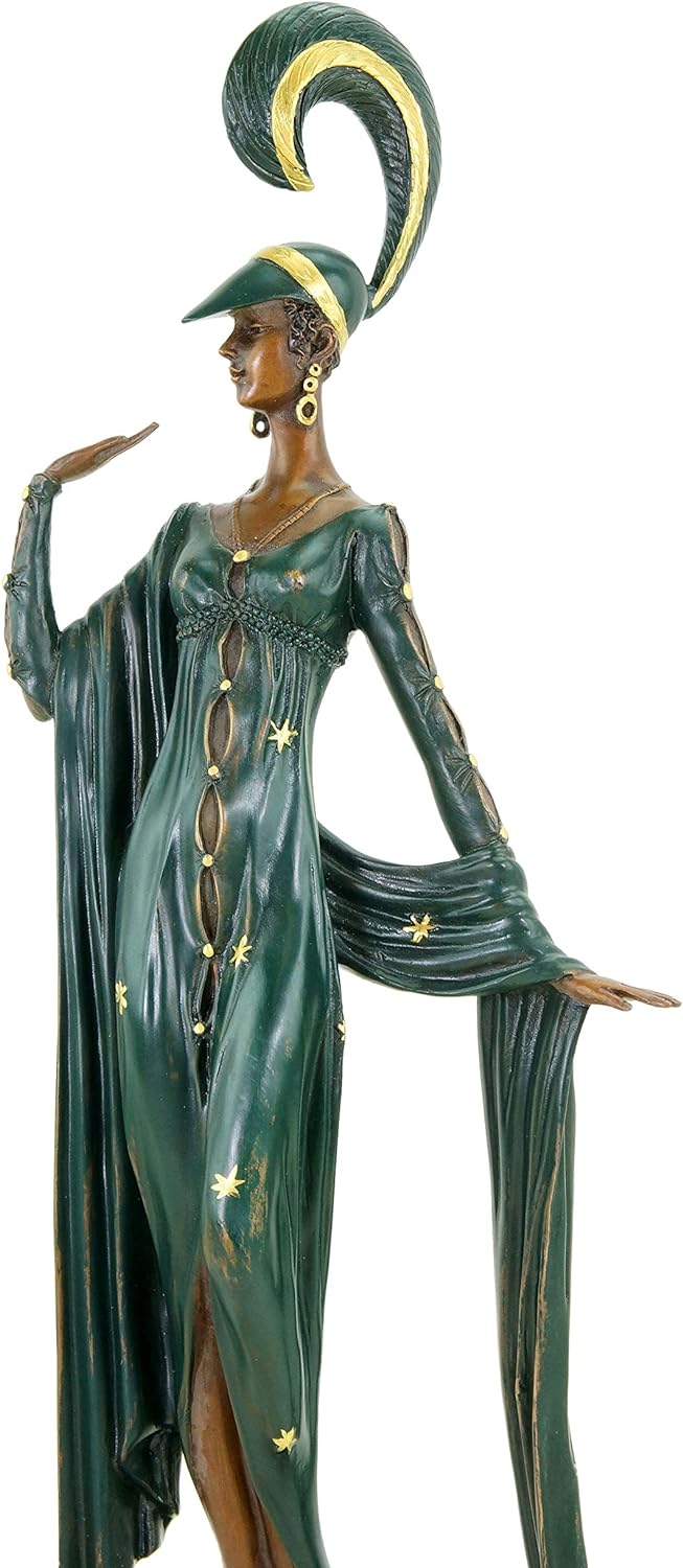 Art Deco Bronze - Tänzerin von Ferdinand Preiss - Französische Revuetänzerin - Bronzestatue - Zwanzi