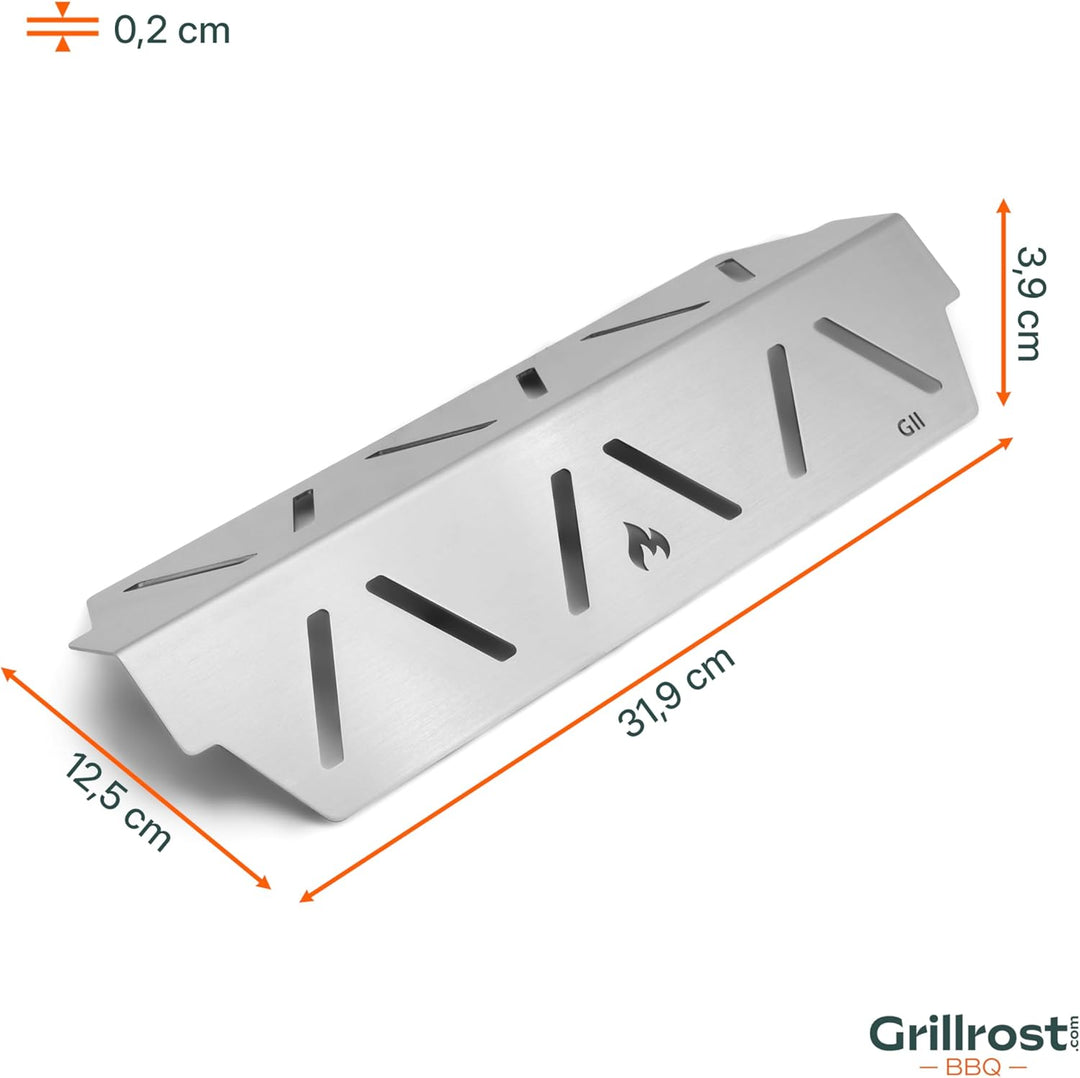 Grillrost.com Das Original Hitzereflektor für Weber Genesis II - mehr Hitze bei weniger Gasverbrauch