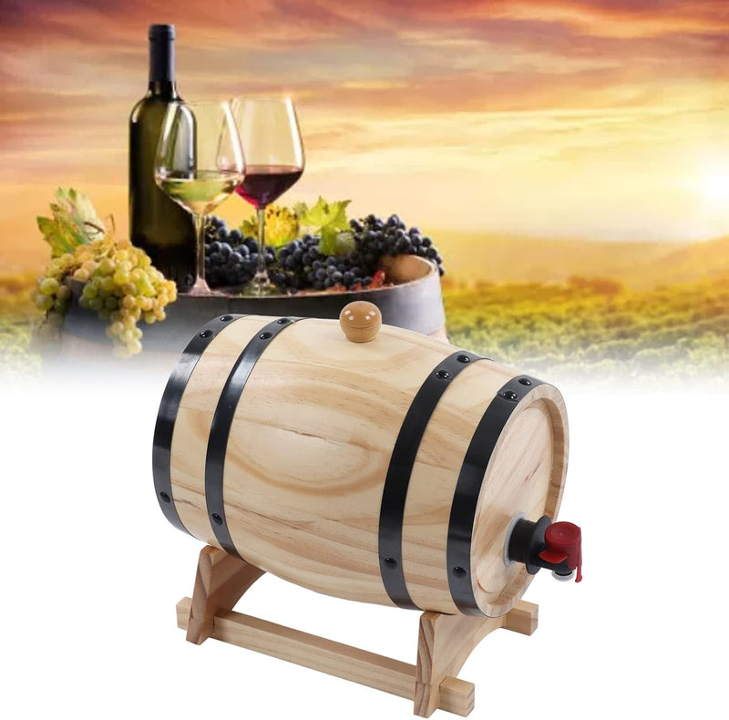 Fass aus Holz, Whiskyfässer, Barrique aus Eicheneiche, Kiefernfässer für Wein mit Wasserhahn, Stopfe