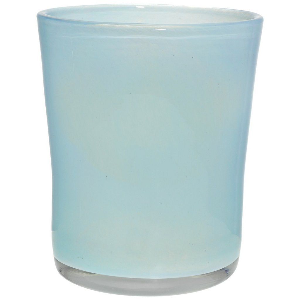 CRISTALICA Bouquet Vase Blumenvase Übertopf Colori Blau H 23 cm D 20 cm Handgeformt Mundgeblasenes G
