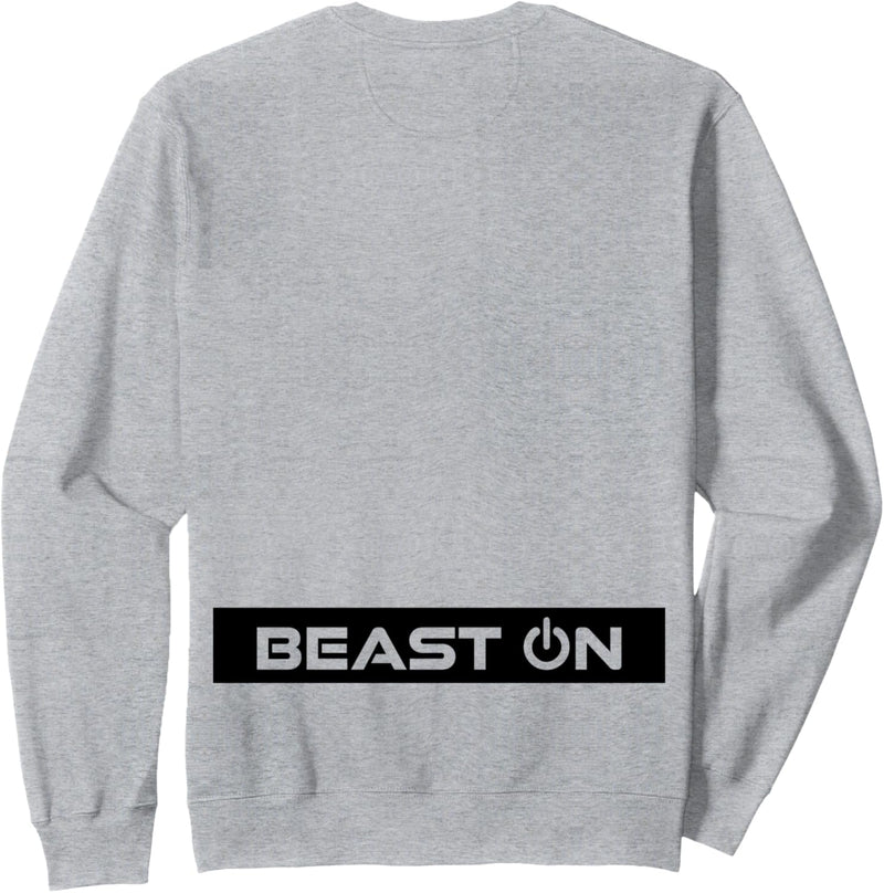 Beast ON Rücken Motiv Fitness Gym Motivation schwarze Farbe Sweatshirt