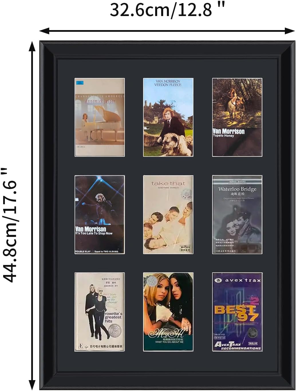 Kassettenbandhülle, Kassettenband-Display-Rahmen, Kassettenband und Gehäuse-Display, 9 Band-Display-