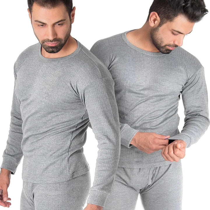 Black Snake® Thermounterhemd Thermounterwäsche Sport Unterhemden Herren 2 Stück Langarm XL Grau, XL