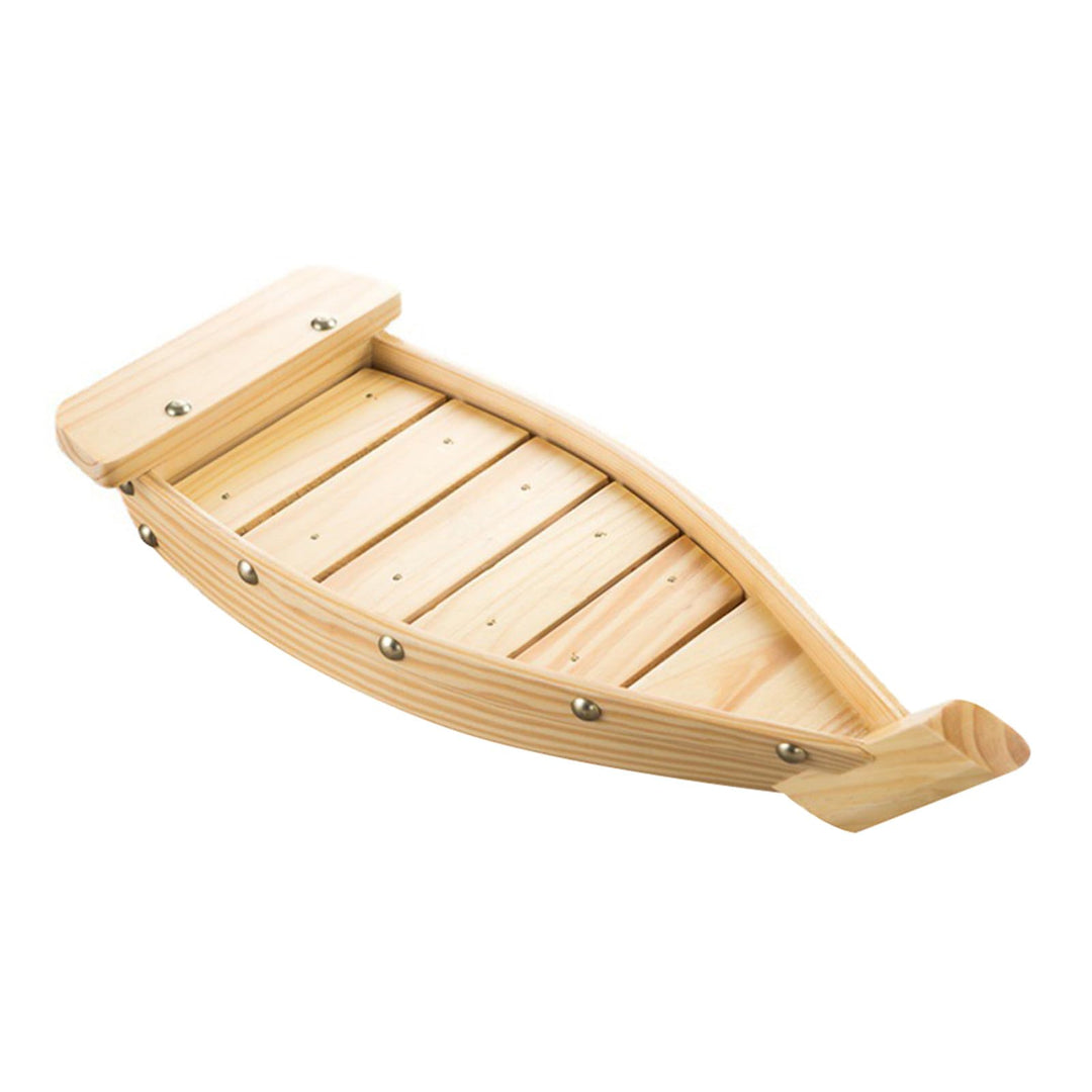 TOPPERFUN Holz Sushi Boot Sashimi Servierplatte Kreatives Schiff design für Restaurant Hotel Familie