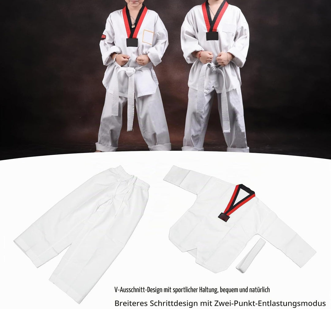 VGEBY Taekwondo-Dobok-Anzug, Robust, Bequem, Atmungsaktiv, Taekwondo-Trainingsuniform für Kinder mit