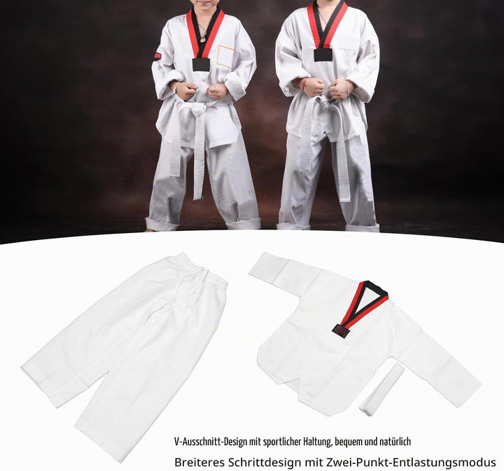 VGEBY Taekwondo-Dobok-Anzug, Robust, Bequem, Atmungsaktiv, Taekwondo-Trainingsuniform für Kinder mit