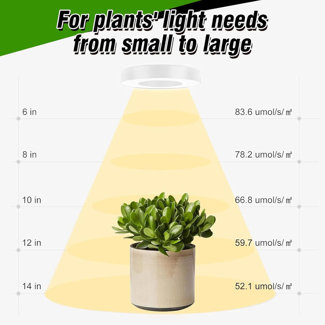 4 Stück Pflanzenlampe Led Vollspektrum, Pflanzenlicht mit Auto Timer 3 Farben 10 Helligkeiten, LED P
