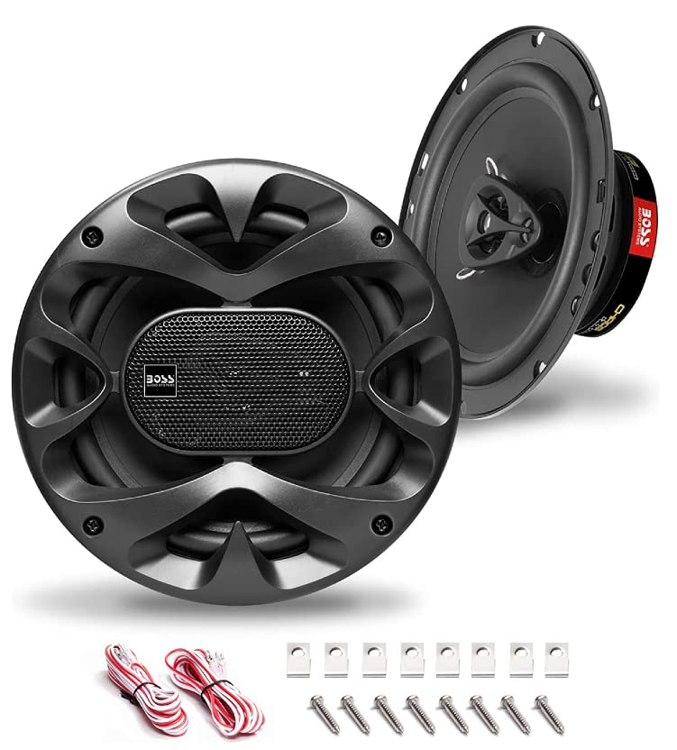 KIT Set FÜR BOSS Audio Systems CH6530B 2 Koaxiallautsprecher 3-Wege 16,5 cm 6,5" 150 Watt RMS 300 Wa