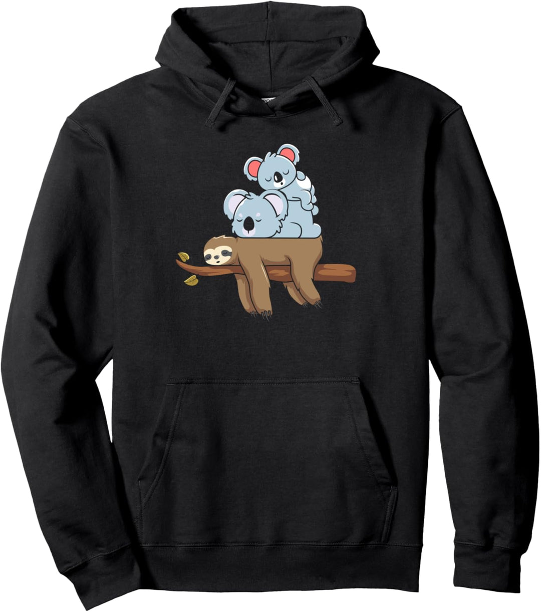 Faultiere Koala Koalabären Schlafen Müde Kinder Faultier Pullover Hoodie