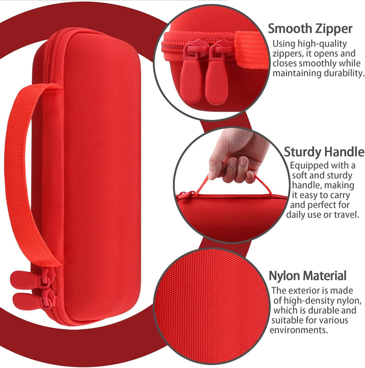 co2CREA Tasche für JBL Grip Kompakter Bluetooth Lautsprecher Hülle Case Etui Tragetasche Rot, Rot