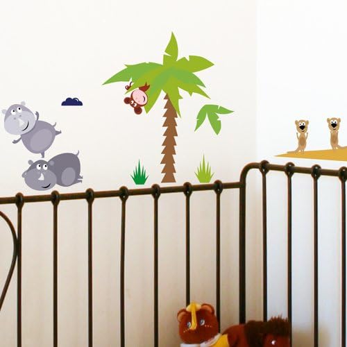 Wandkings Safari Wandsticker Megapack Set, 74 Aufkleber, Gesamtfläche 260 x 70 cm