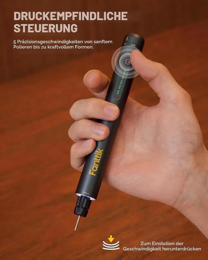 Fanttik F2 Master Eng Gravierstift,schnurlos, 5-Stufen, Drehwerkzeug-Set