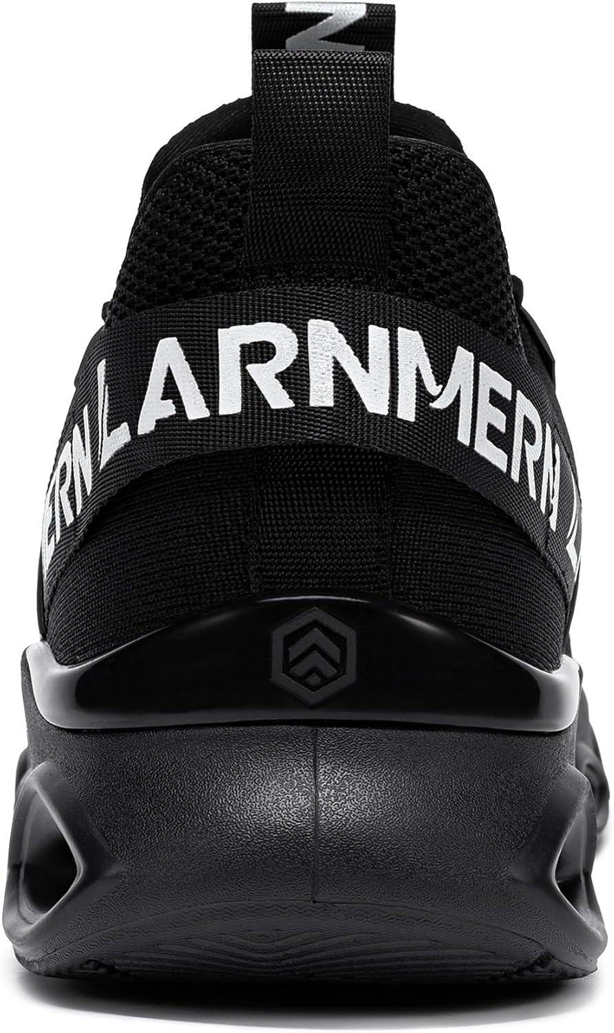 LARNMERN Arbeitsschuhe Herren Sicherheitsschuhe Mode Anti Smashing Stahlkappenschuhe Atmungsaktiv Dä
