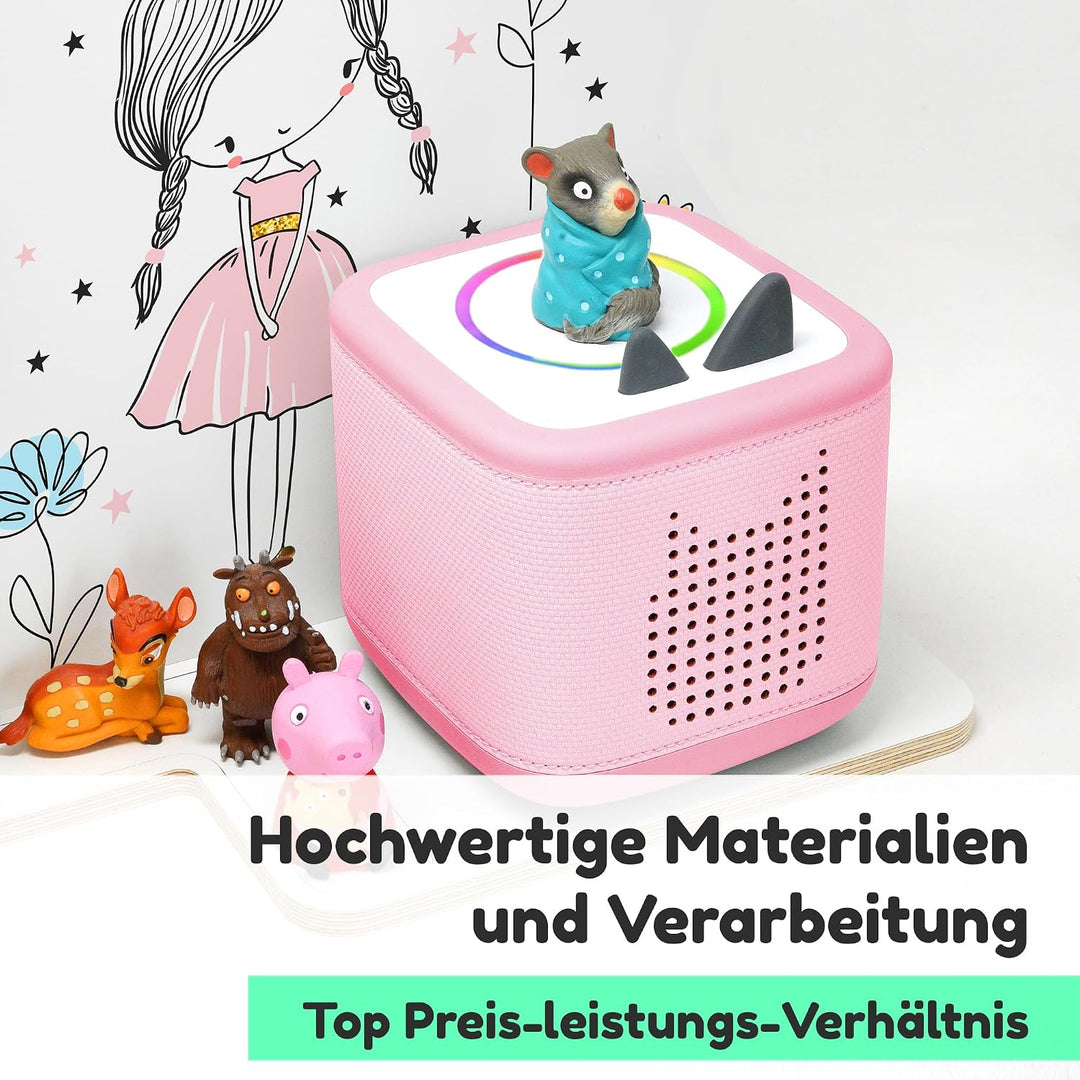 stadtecken Holzregal passend für Toniebox 2 I Geeignet für ca. 30 Tonies I Perfekte Aufbewahrung im
