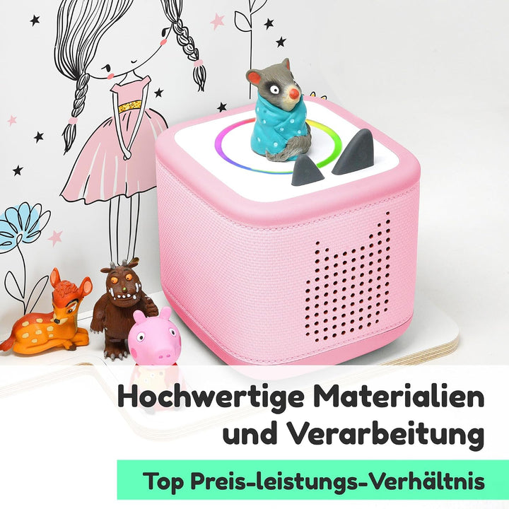 stadtecken Holzregal passend für Toniebox 2 I Geeignet für ca. 30 Tonies I Perfekte Aufbewahrung im