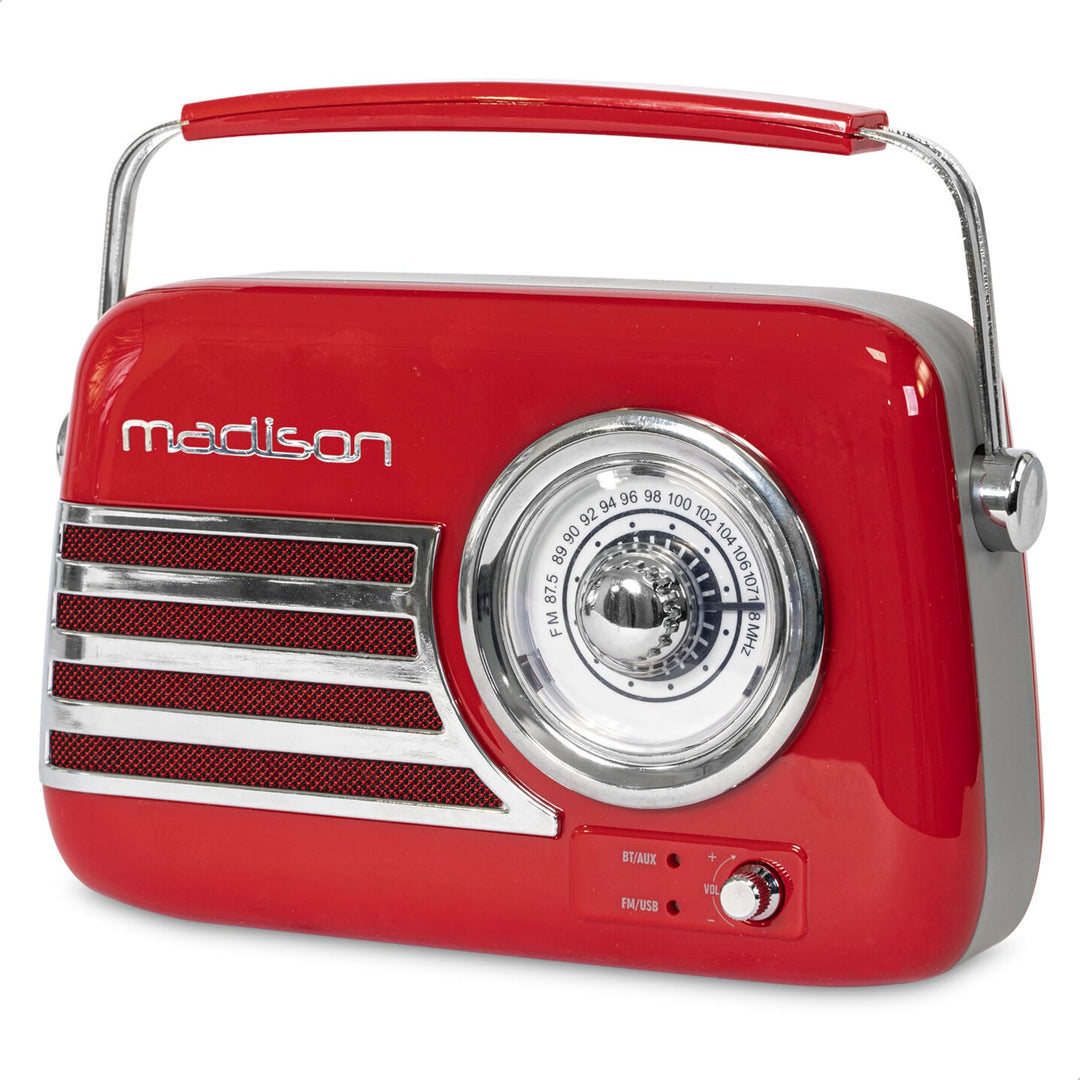FREESOUND-VR40R - MADISON - 30W Vintage-Radio mit langer Batterielaufzeit, Bluetooth, USB und UKW -