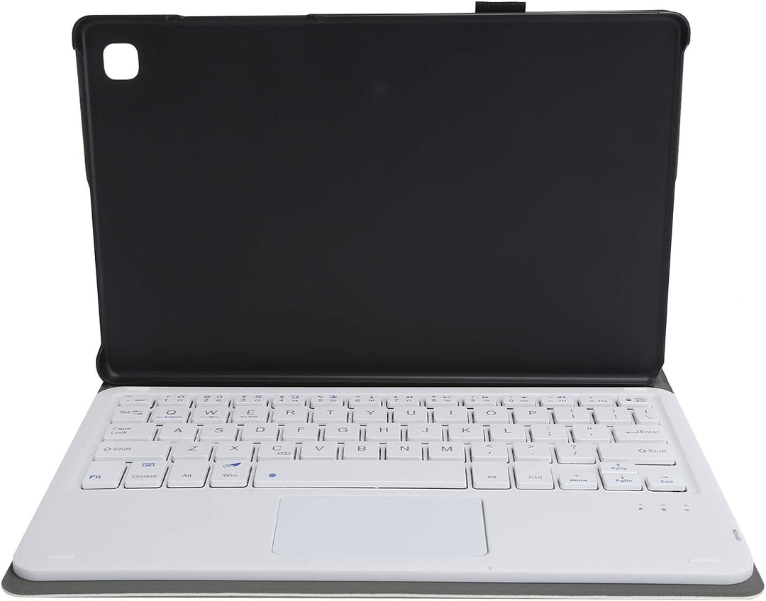 Bluetooth-Tastatur mit Abdeckung, Ultradünne Abnehmbare Kabellose Tastatur mit Touchpad + Ledertasch