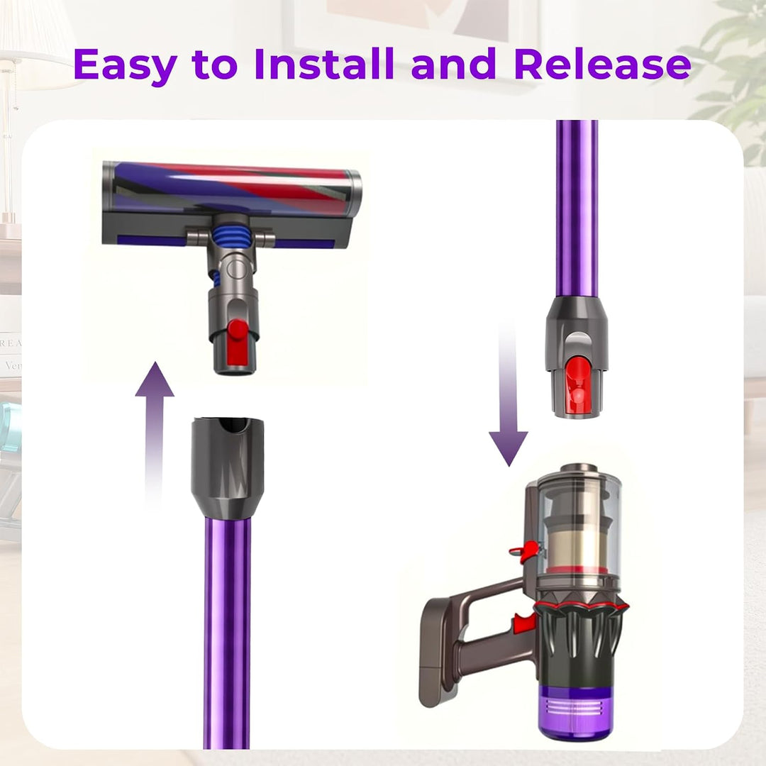 Verlängerungsrohr Kompatibel mit Dyson V12 Detect Slim / V10 Digital Slim, 74 cm Saugrohr aus Alumin