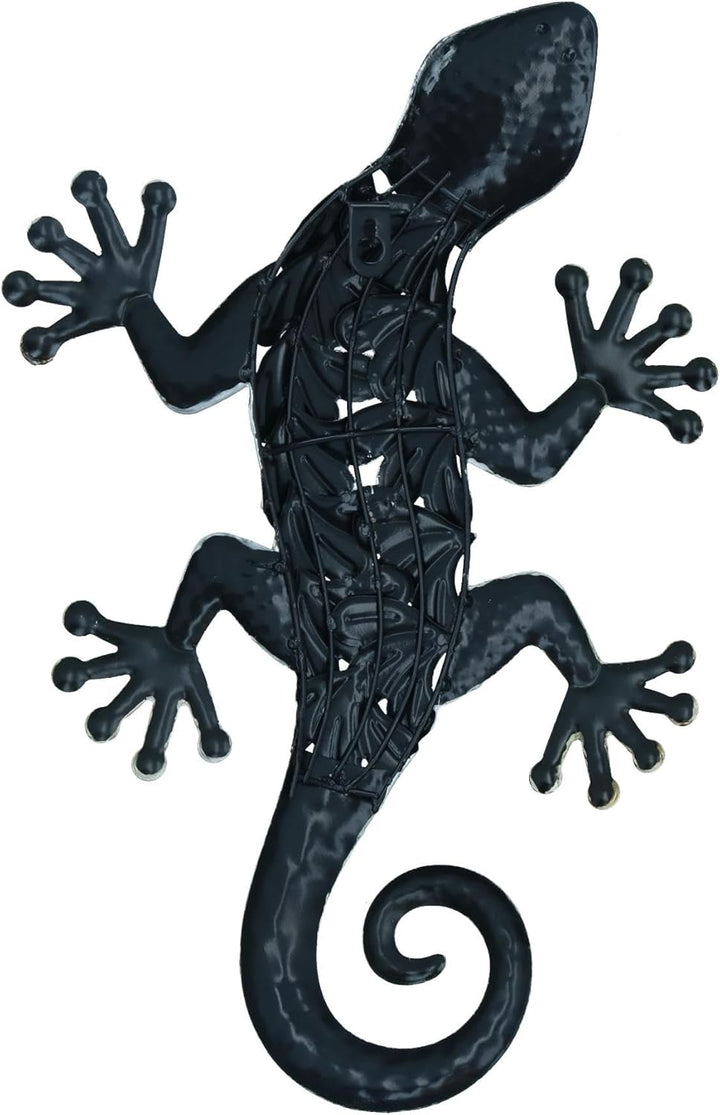 AB Tools Wandkunst, Gecko, Metallic-Grün, mit Haken zum Aufhängen
