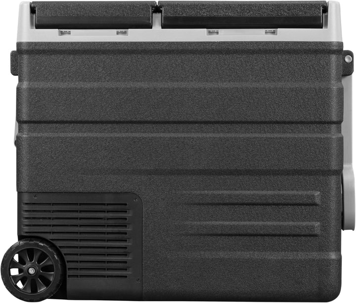 Steamy-E Dual Zone 65 Roller, Elektrische Kompressor Kühlbox mit Rollen, 57 Liter, 12V/ 230V, zum Wa
