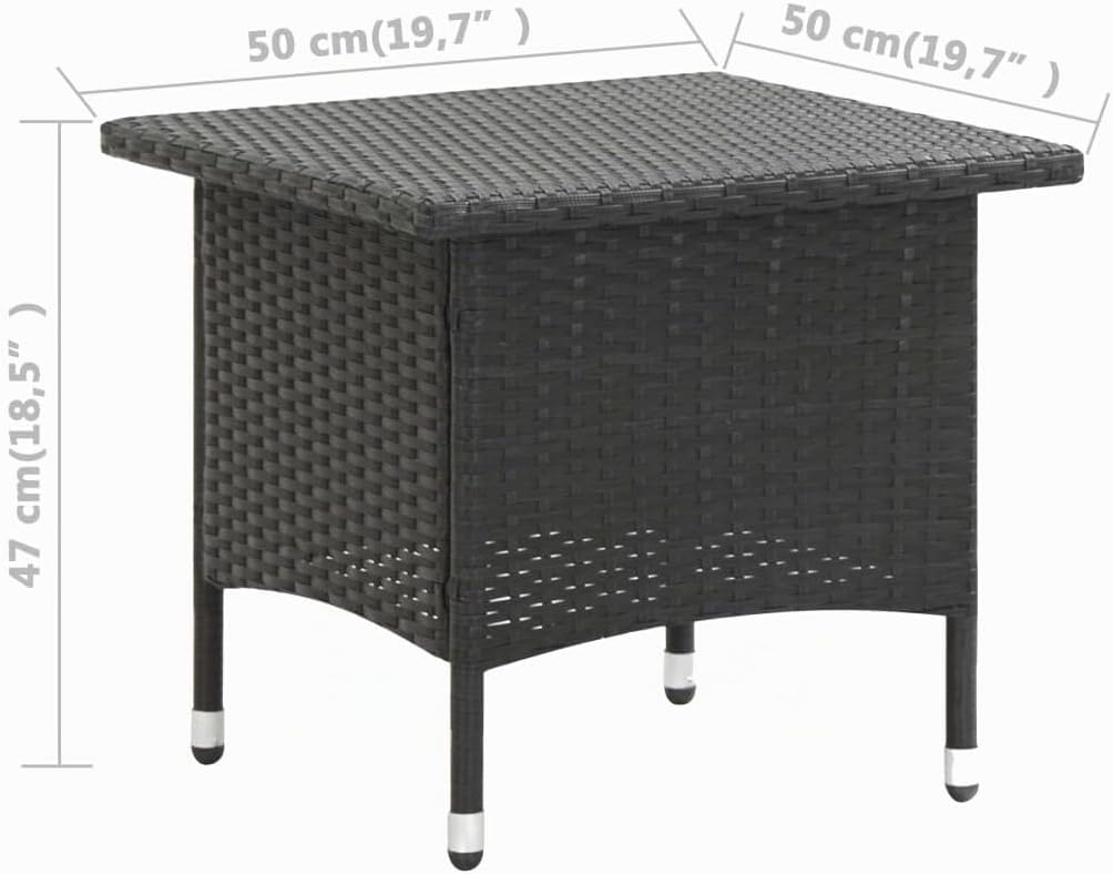 vidaXL Teetisch Gartentisch Beistelltisch Balkontisch Couchtisch Terrassentisch Gartenmöbel Tisch Te