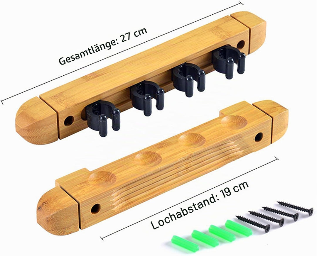 4 Löcher Billard Queue Halter Wandmontierter, Holds 4 Cues Billard Billardqueue-Rack, Pool Wall Moun