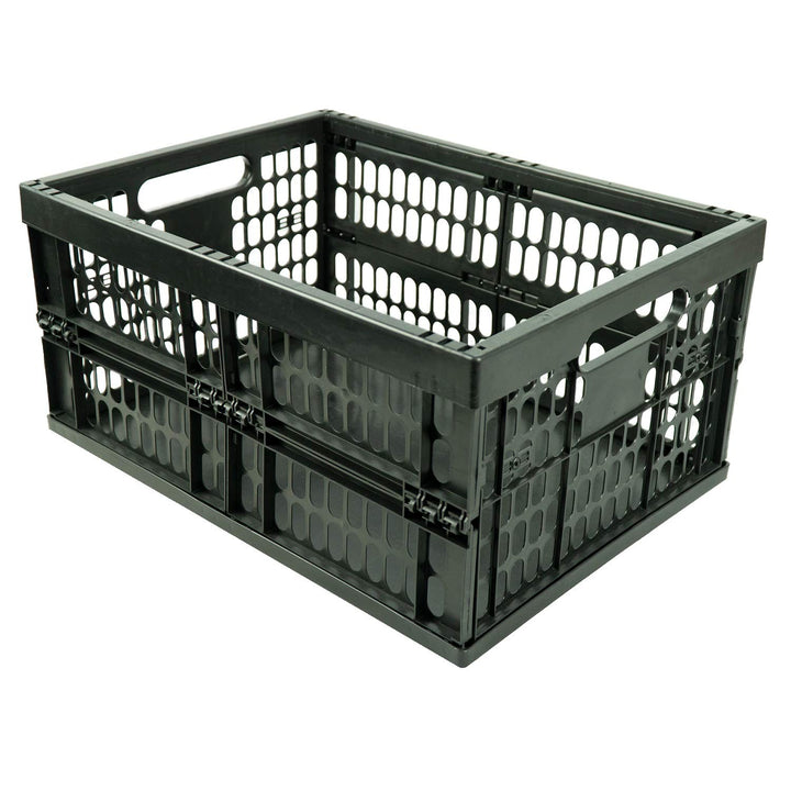 HRB 4 Stück stabile Profi Klappbox, 32 Liter Volumen pro Einkaufsbox klappbar, Klappboxen mit Massen