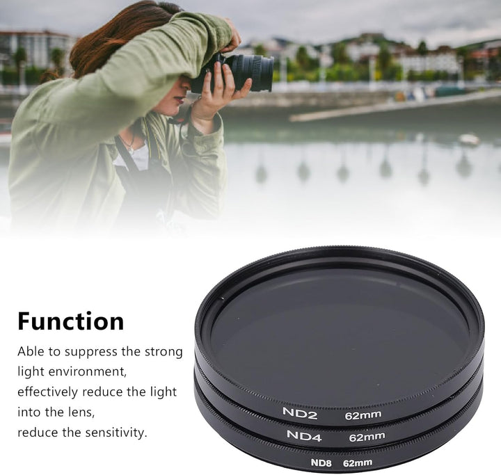 3 Stück ND2 ND4 ND8 Objektiv Filter, HD-Filter für Mehr Schicht Ige Beschichtung Neutrale Dichte mit