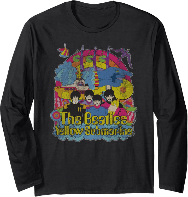 The Beatles Gelbes U-Boot Bursting Beatles Long T Langarmshirt