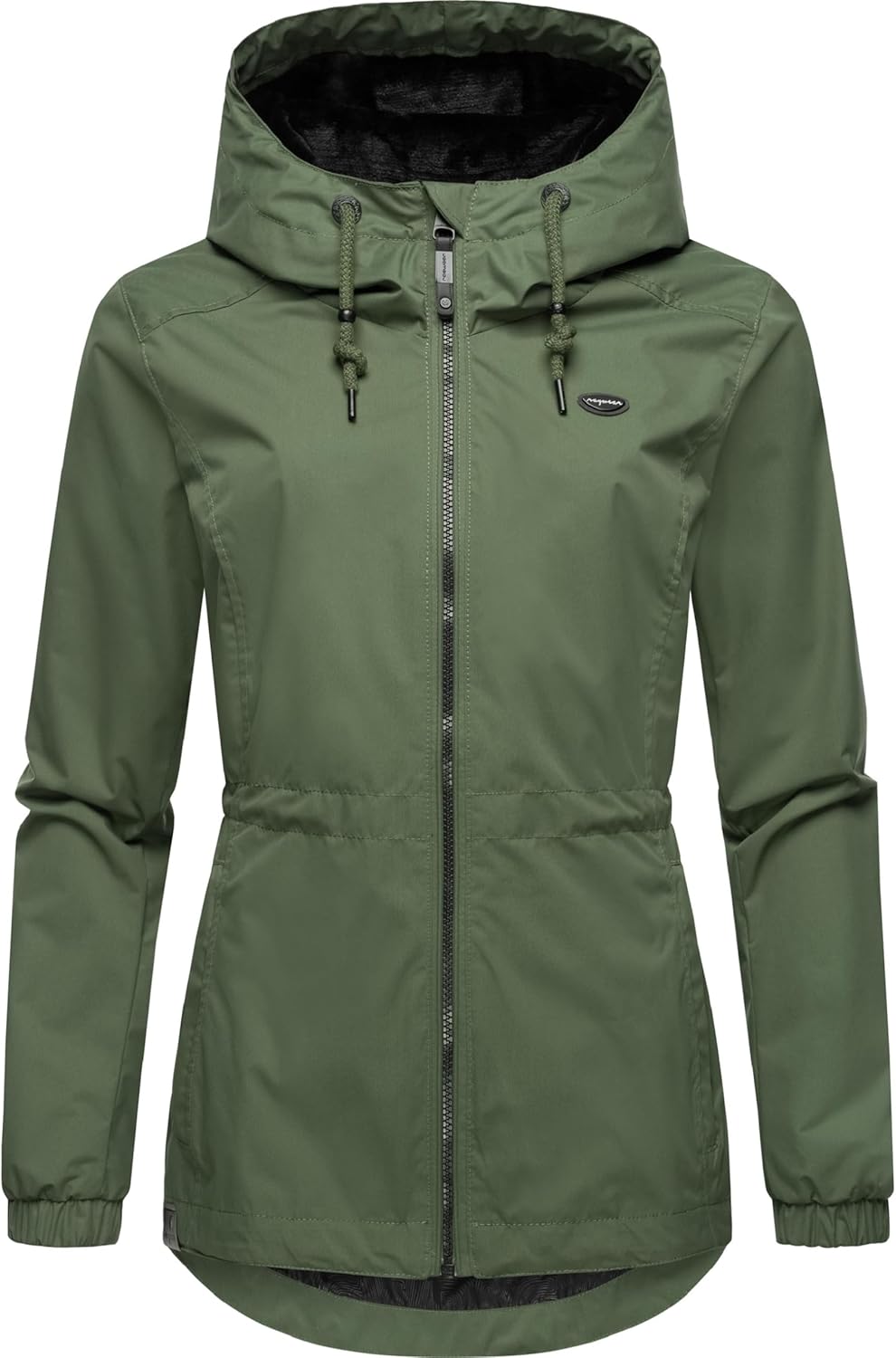 Ragwear Damen Übergangsjacke leichte Jacke kurz wasserdicht (Wassersäule: 4.000 mm) mit Kapuze Danka