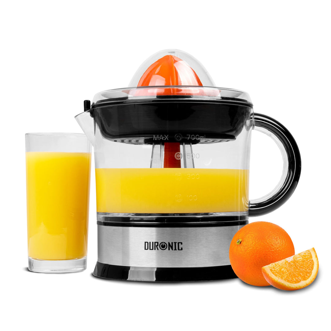 Duronic JE407 Saftpresse elektrisch 40W, Zitronenpresse 700ml, Zitruspresse 2 Kegel, Orangenpresse h