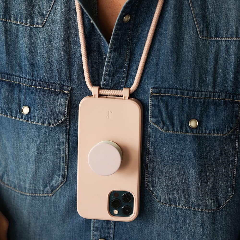 PopSockets x Just Elegance - Handyhülle für iPhone 12 Pro Max mit einer Abnehmbarereiner Geflochtene