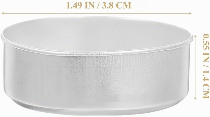 Angoily 200 Stück Aluminium Teelicht Dosen 1.50In X 1.50In Leere Gehäuse Für Diy Duftkerzen Herstell