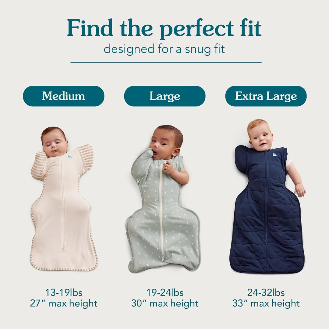 Love To Dream™ Swaddle UP™ Transition Bag, Large 8.5-11 kg, Bees Olive, Snug Fit, Zip-Off Wings, 2.5