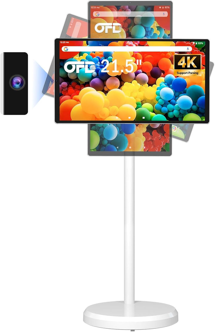 OFD 21.5" Portable TV on Wheels,Android 13 OS,1080p,6+128GB,Speicher Tragbarer Fernseher, 100% sRGB,