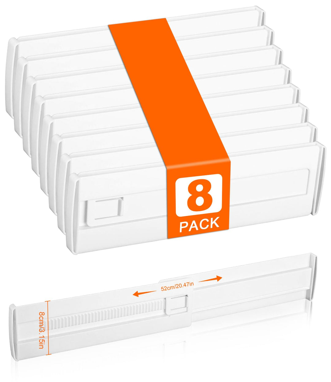 8er Set Schubladentrenner Verstellbar Kunststoff Schubladentrenner(28.5-50.5cm) Küche, Adjustable Dr