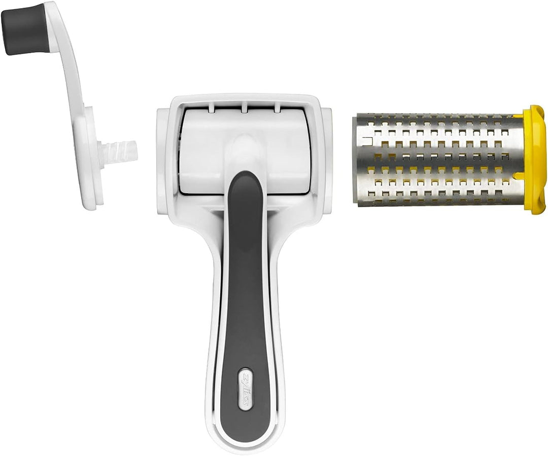 ZYLISS Classic Käsereibe E900010 mit Edelstahl-Feintrommel für müheloses Reiben von Hartkäse, Schoko