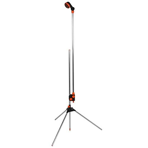 rg-vertrieb Gartendusche Gartenbrause mit Stativ Alu 150-210cm Pooldusche Campingdusche