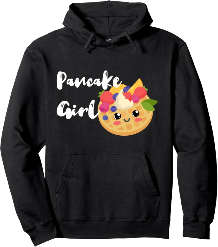 Pancake Girl Süsses Pfannkuchen Mädel Kawaii Frühstück Pullover Hoodie