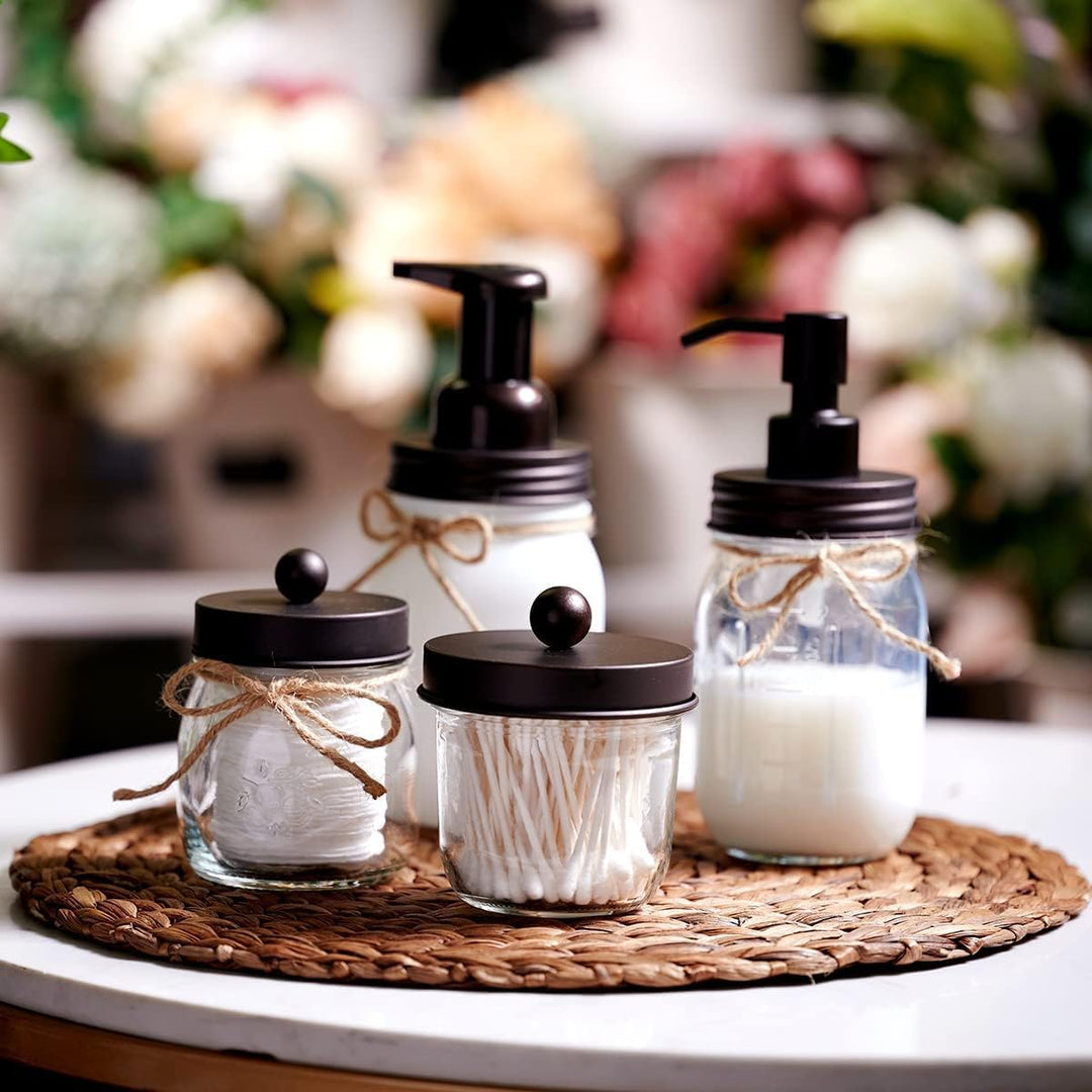 Mason Jar Seifenspender – Bronze rostfreier 304 Edelstahl Deckel & Pumpe Ideal für Handseife, Lotion