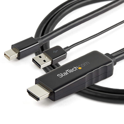 StarTech.com HDMI auf Mini DisplayPort Kabel (1m, 4K 30Hz, USB-powered, Mac und Windows, aktiver Ada