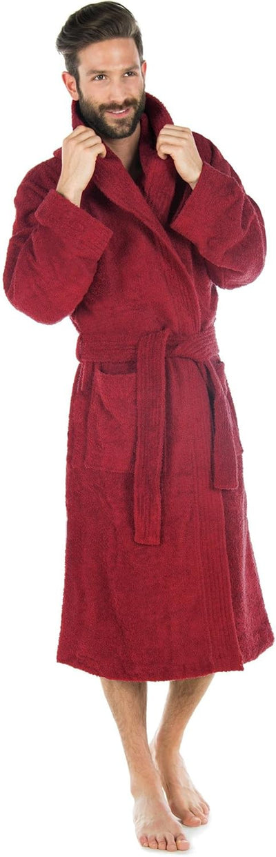 CelinaTex S-XXXL Bademantel Kapuze oder Schalkragen Uni lang aufgesetzte Taschen Damen Herren Unisex