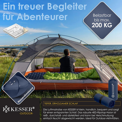 KESSER® Camping Matratze Isomatte Aufblasbare Luftmatratze Campingmatte, inkl. Tragebeutel Outdoor U