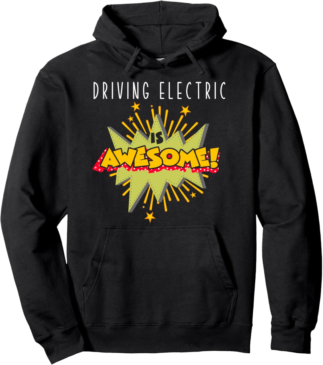 Elektroauto Auto Strom E-Auto Fahrzeug Fahren KFZ Geschenk Pullover Hoodie