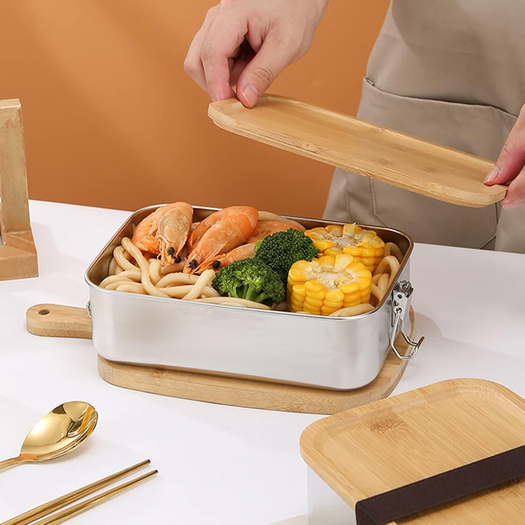 Bento Lunchbox für Erwachsene/Kinder,Edelstahl Brotdose und Lunchbox 800ml/1200ml/1500ml,Metalldose