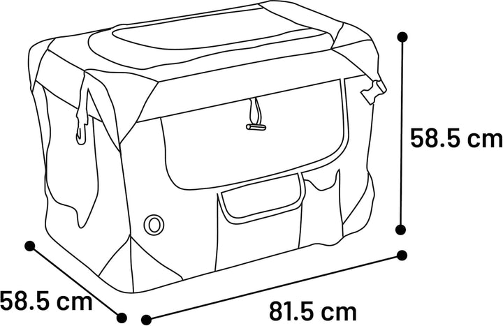 Flamingo Transportkäfig Geronimo blau 58,5x81,5x58,5cm - Verstärkter und Faltbarer Rahmen - Herausne