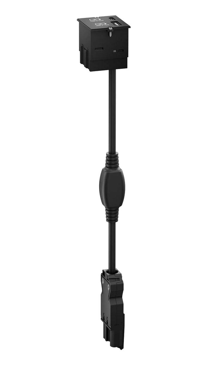 Bachmann Keystone Modul USB Doppelcharger 1xUSB-A, 1xUSB-C max. 22W, 917227, schwarz