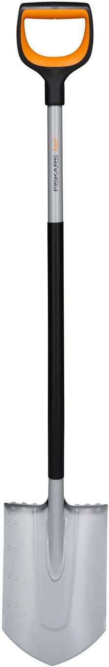 Fiskars Gärtnerspaten für harte, steinige Böden, Spitz, Länge: 120 cm, Verstärktes Borstahl-Blatt, S